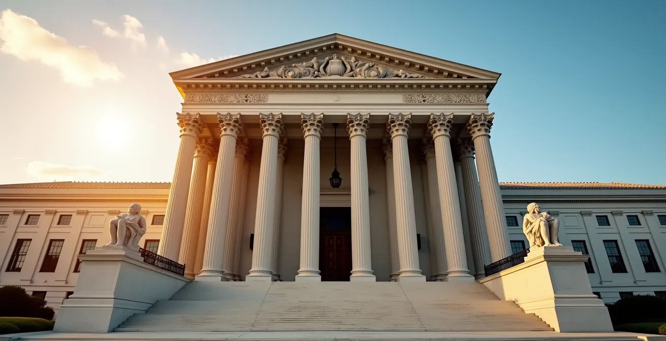 Vue architecturale du Palais de Justice de Toulouse en perspective